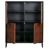 CABINET SHERAM WOOD SQ CARVED DOOR - CABINETS, SHELVES